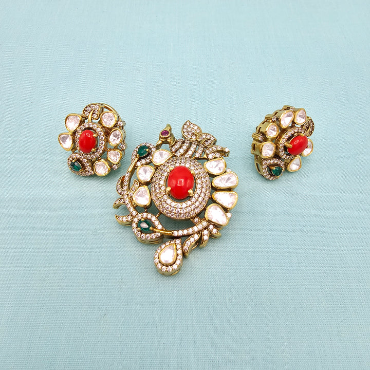 Moissanite Coral set