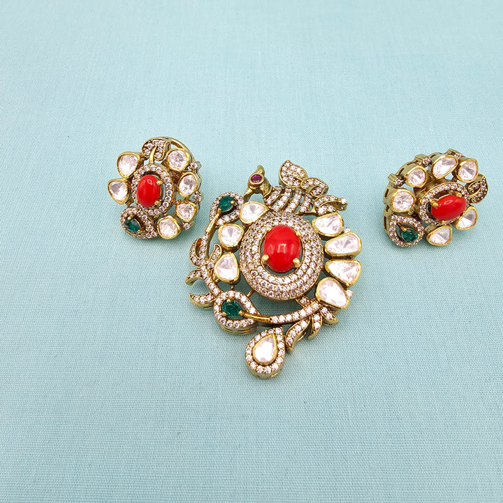 Moissanite Coral set