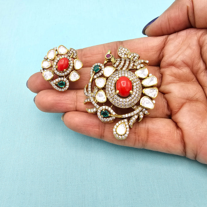 Moissanite Coral set