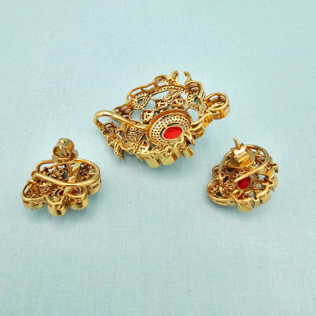 Moissanite Coral set