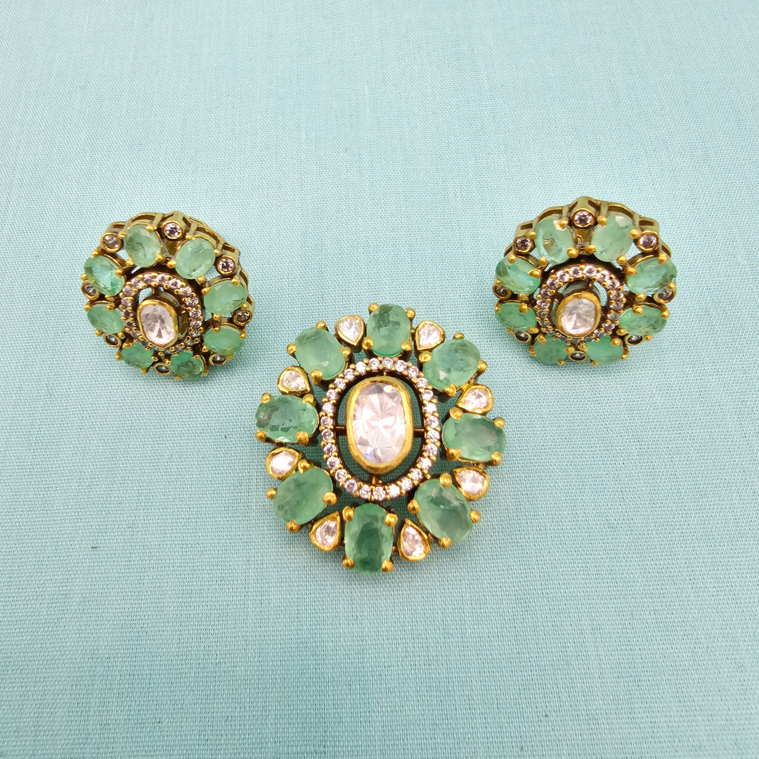 Russian Emerald Pendant set