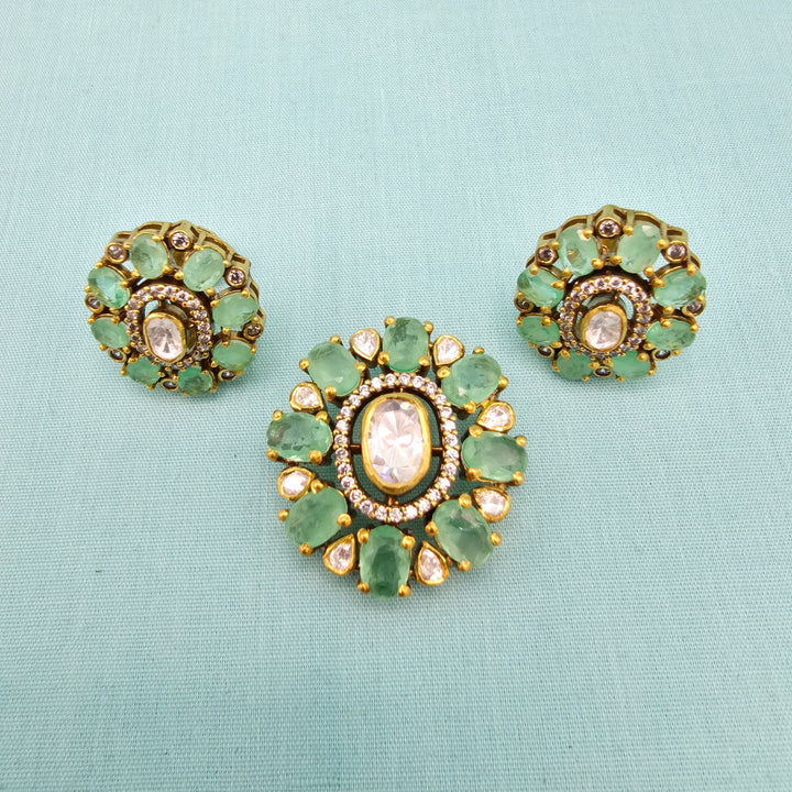 Russian Emerald Pendant set