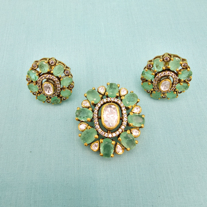 Russian Emerald Pendant set