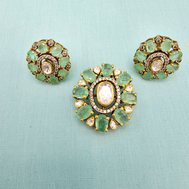 Russian Emerald Pendant set