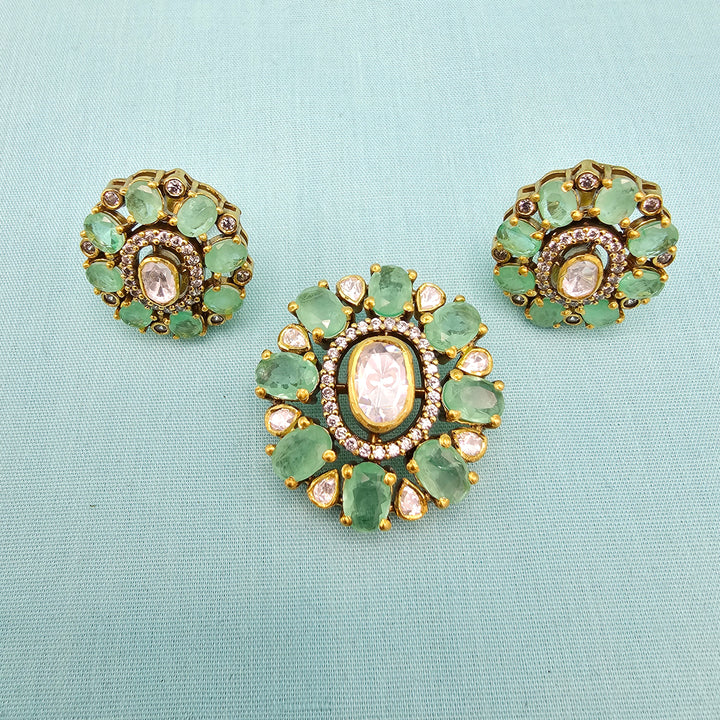 Russian Emerald Pendant set