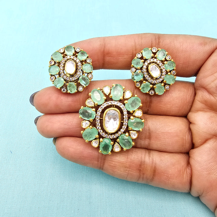 Russian Emerald Pendant set