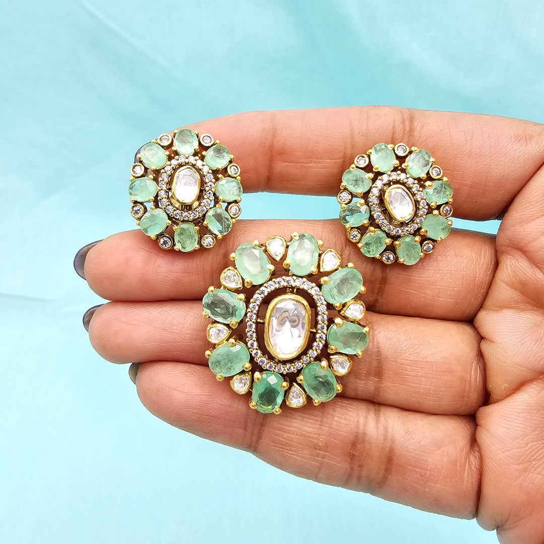 Russian Emerald Pendant set