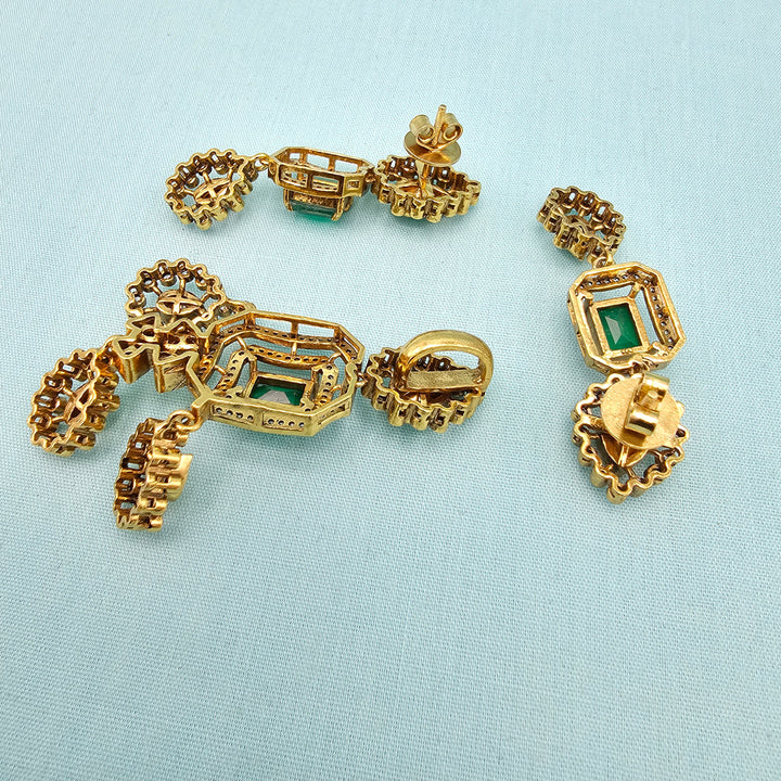 Mozo Emerald Pendant set