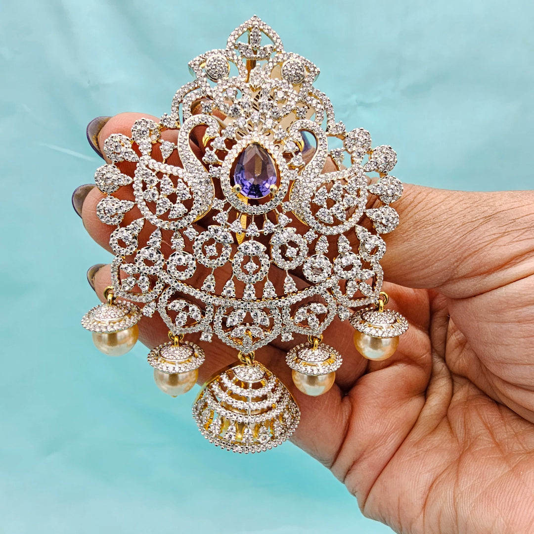 Amethyst Diamond  Pendant