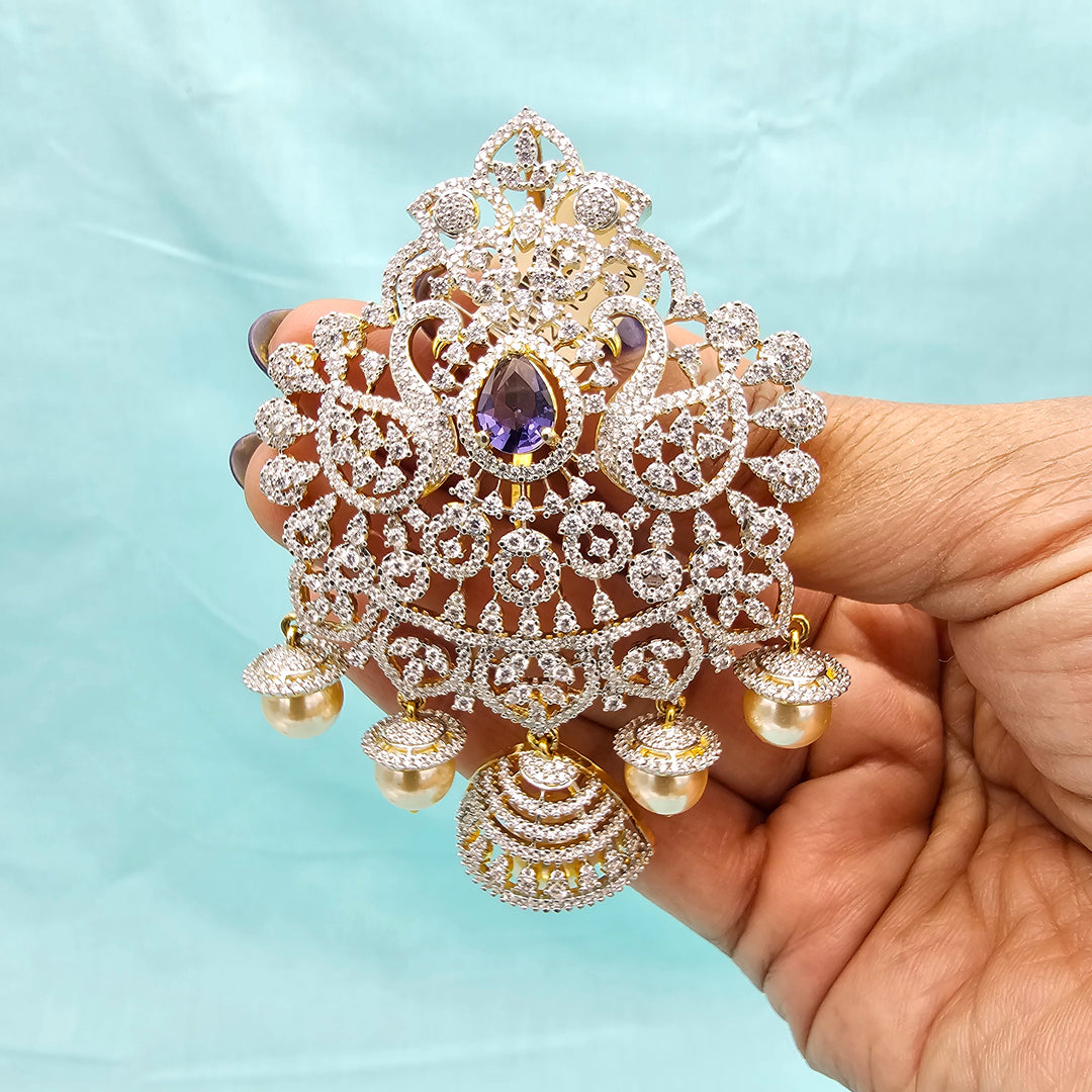 Amethyst Diamond  Pendant