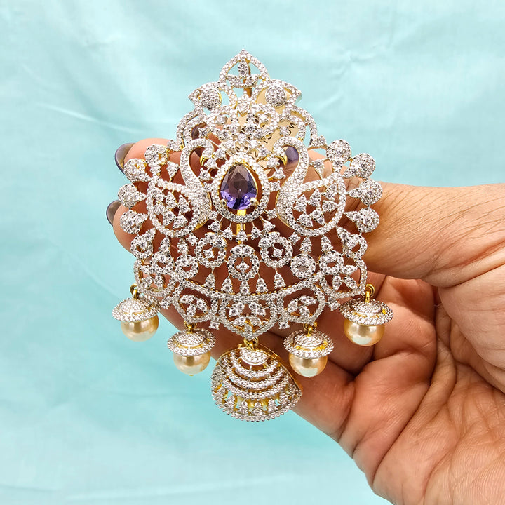 Amethyst Diamond  Pendant