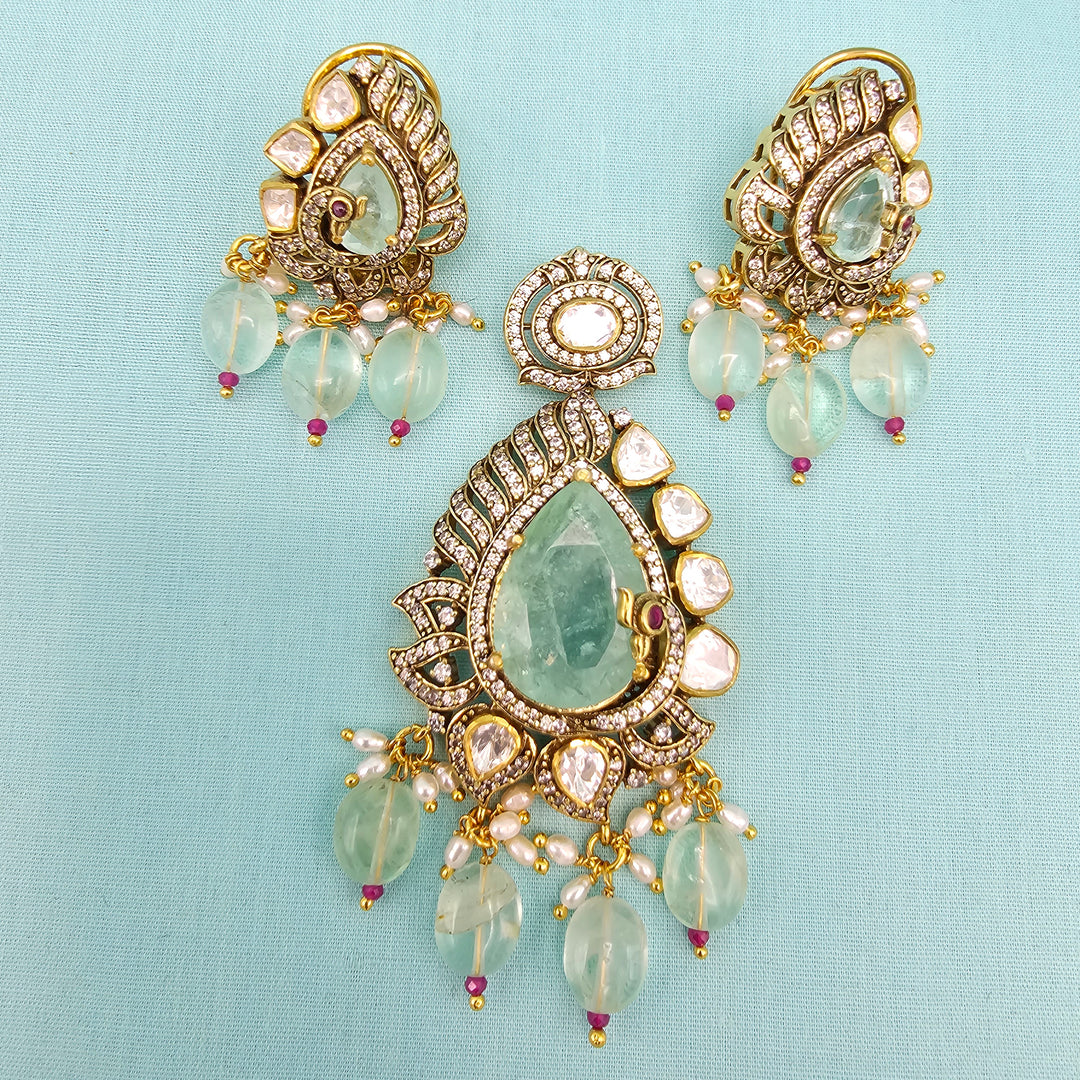 Russian Emerald Pendant set