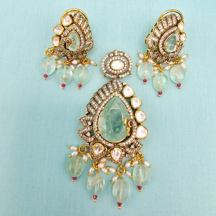 Russian Emerald Pendant set