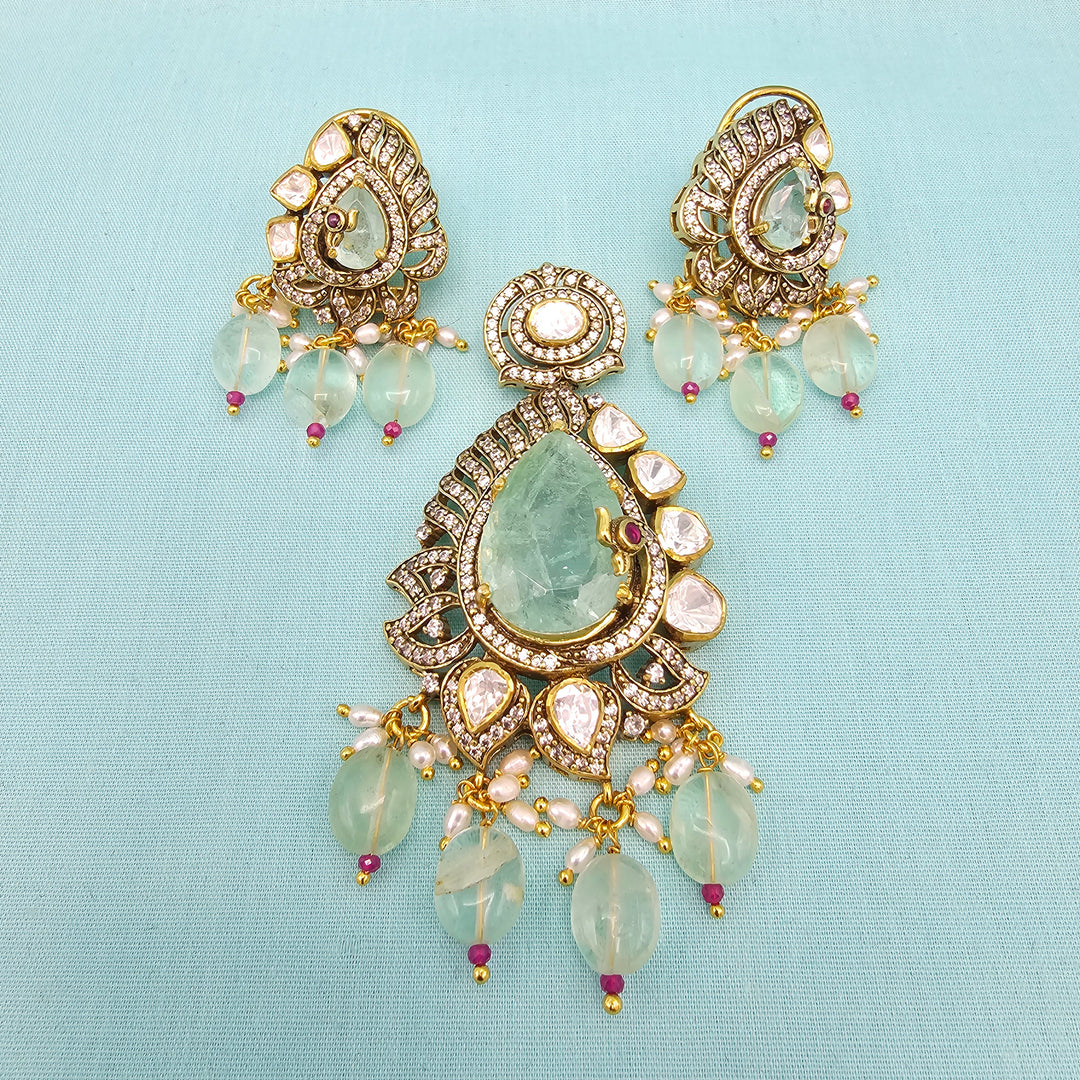 Russian Emerald Pendant set