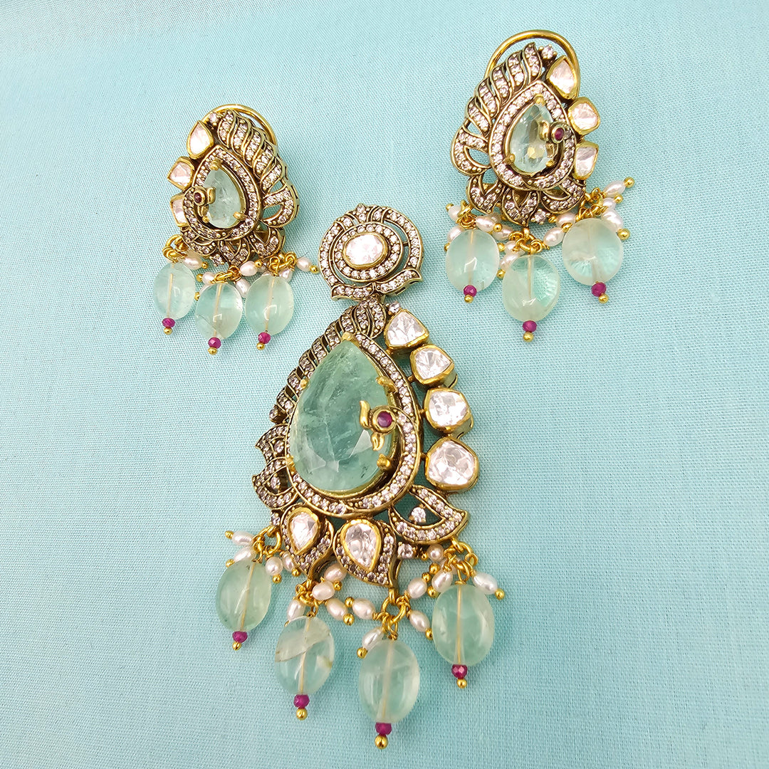 Russian Emerald Pendant set