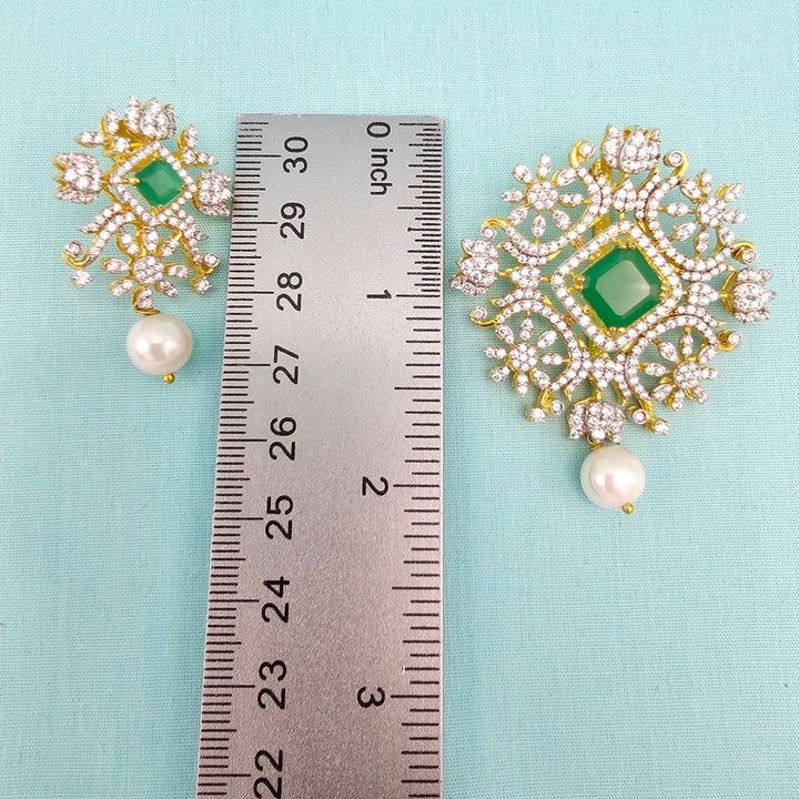 Diamond replica Pendant set