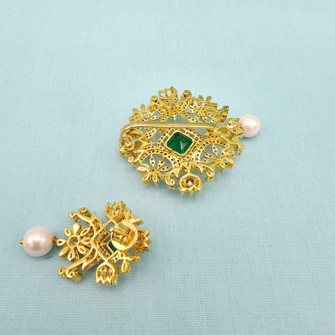 Diamond replica Pendant set