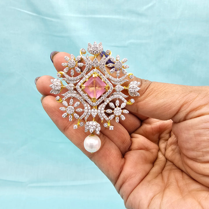 Diamond replica Pendant set