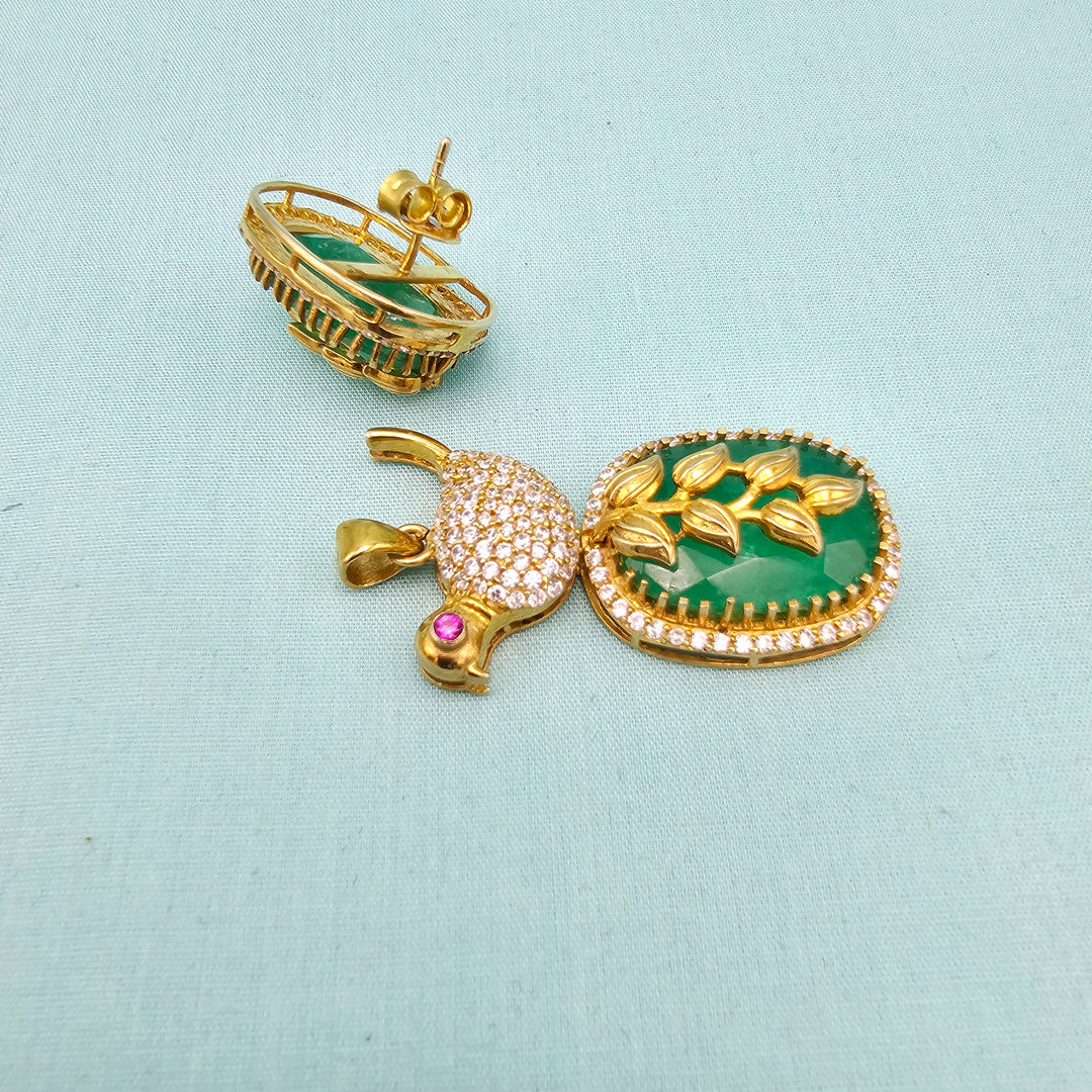 Russian Emerald pendants