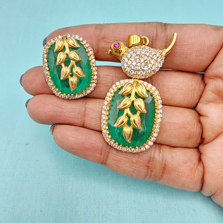 Russian Emerald pendants