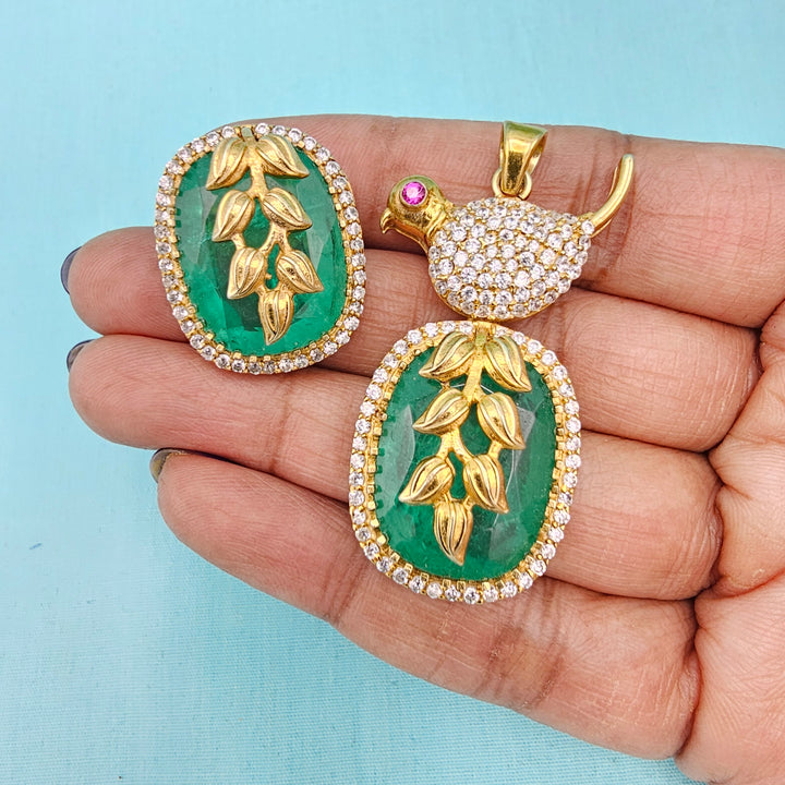 Russian Emerald pendants