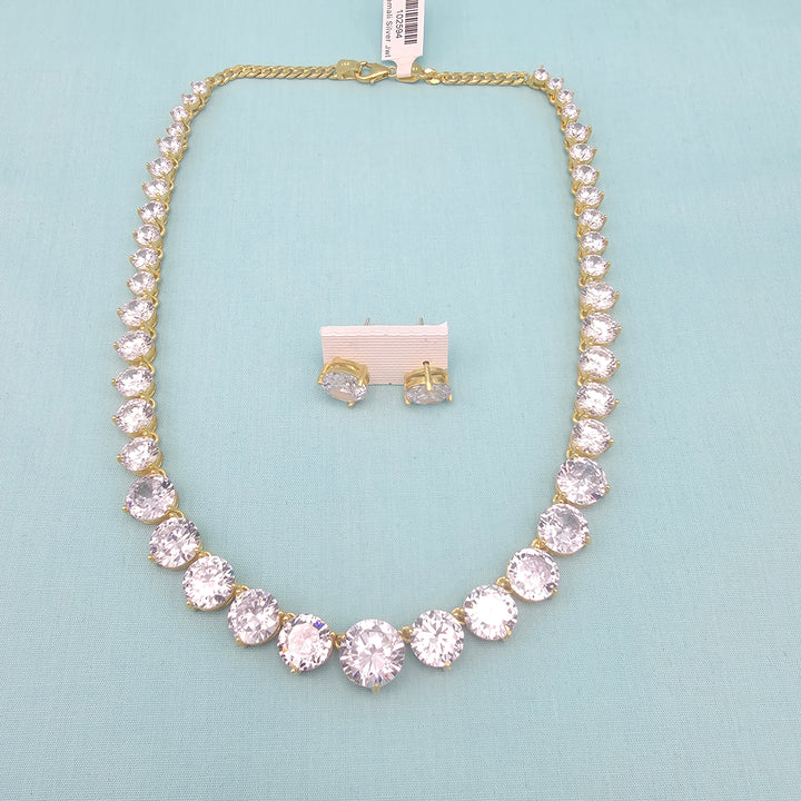 Big CZ diamond necklace