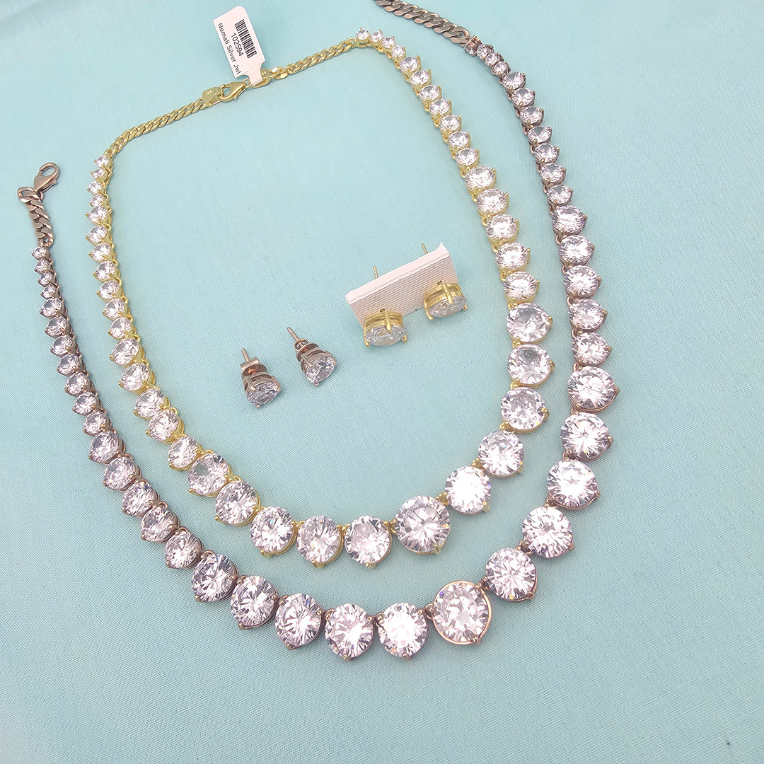 Big CZ diamond necklace