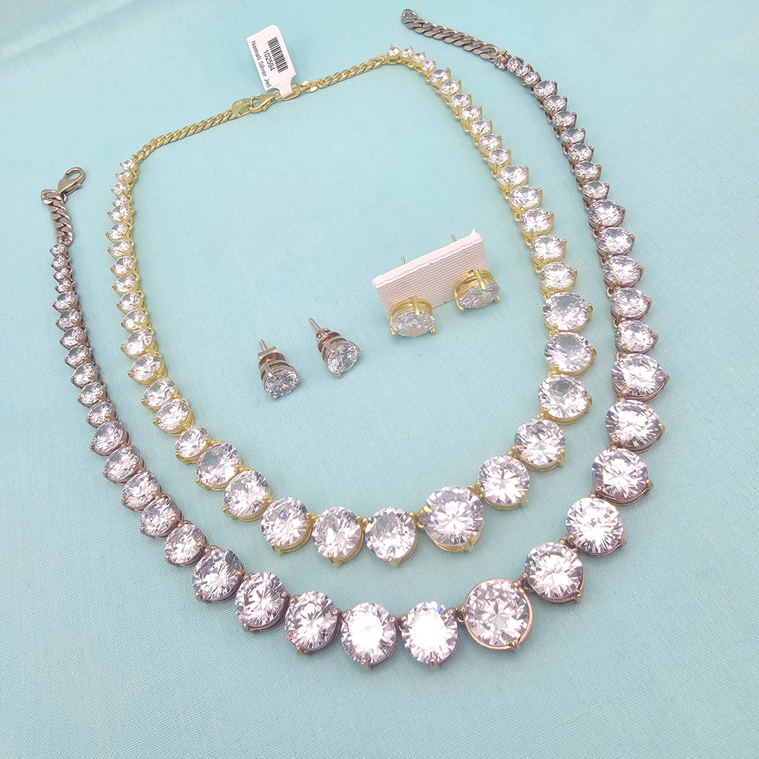 Big CZ diamond necklace