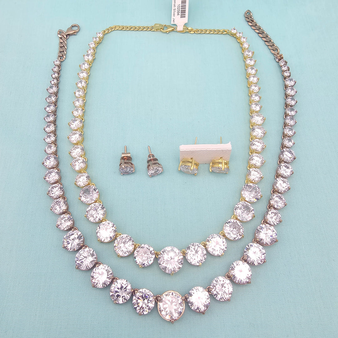 Big CZ diamond necklace