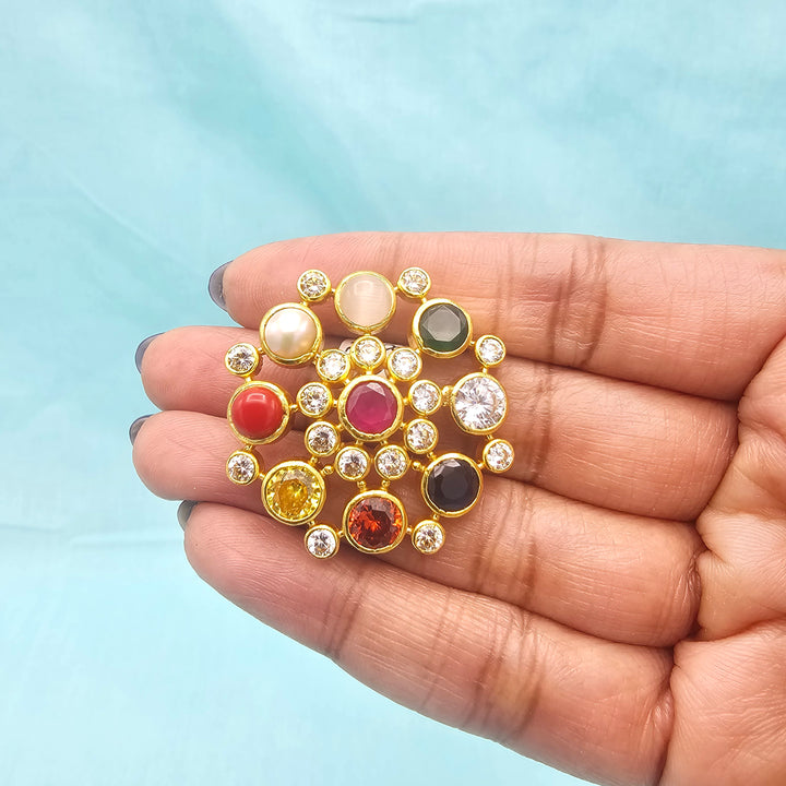 Navratna CZ Pendant set