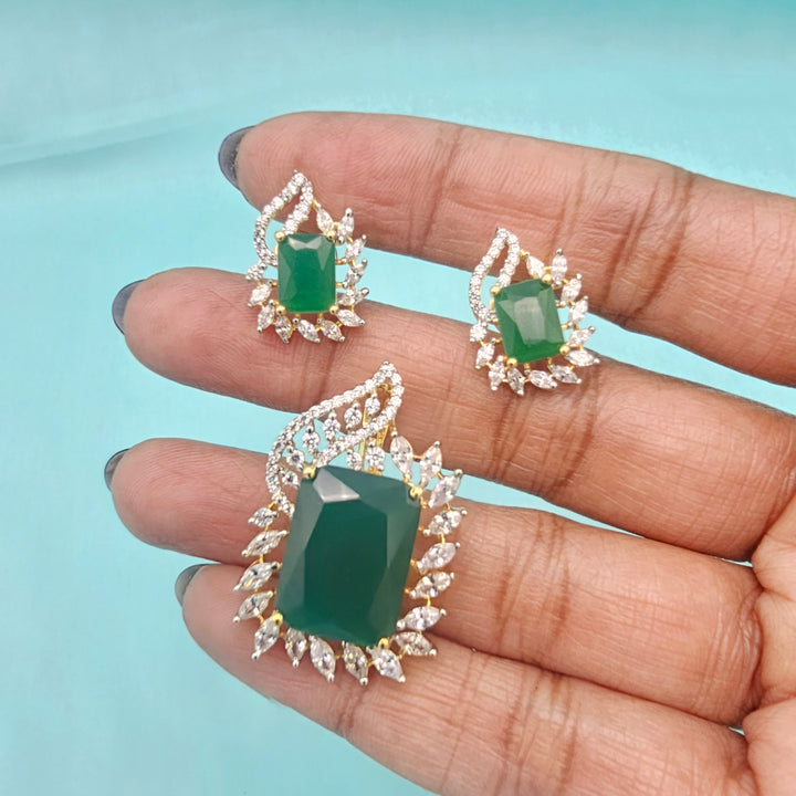 Silver CZ pendants set