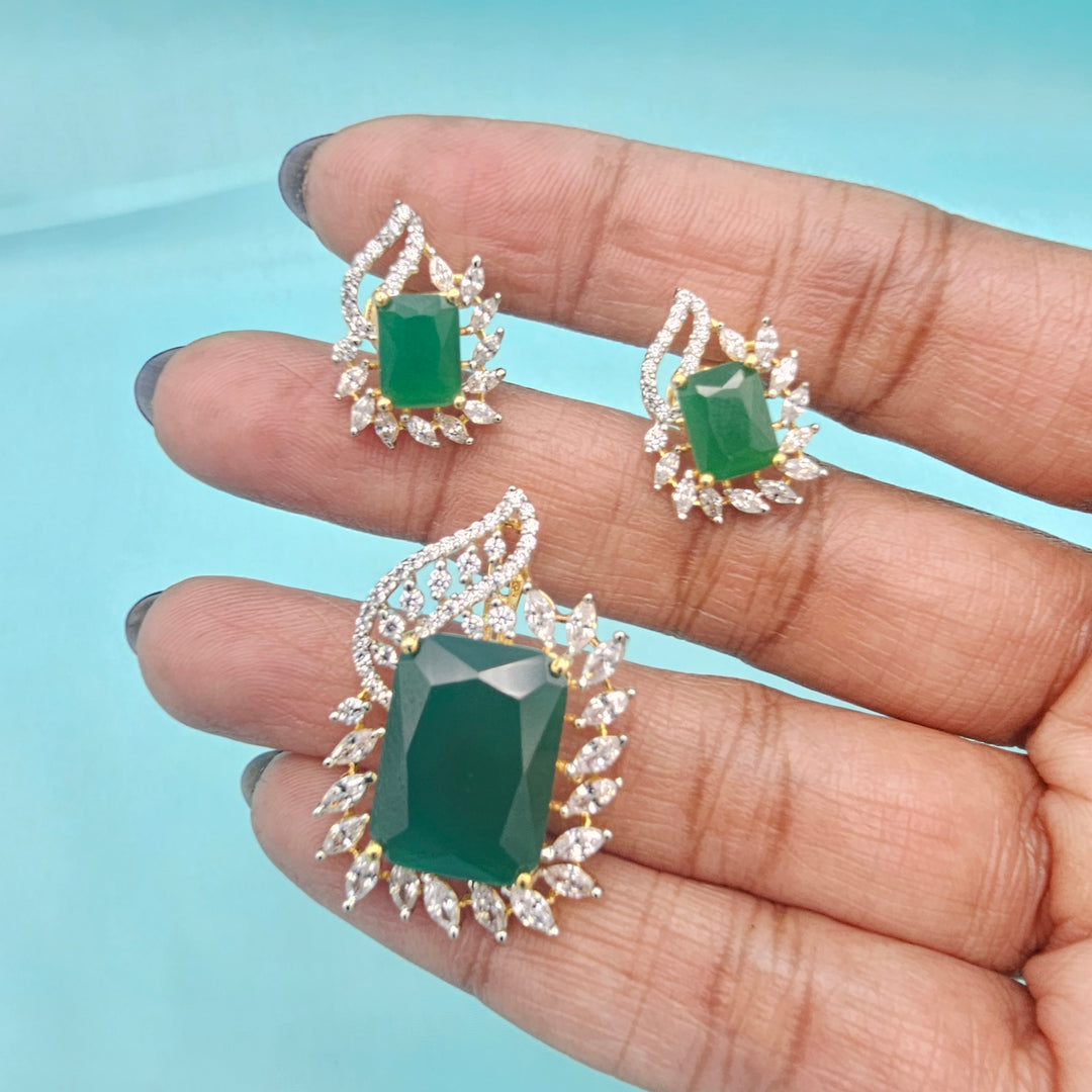 Silver CZ pendants set