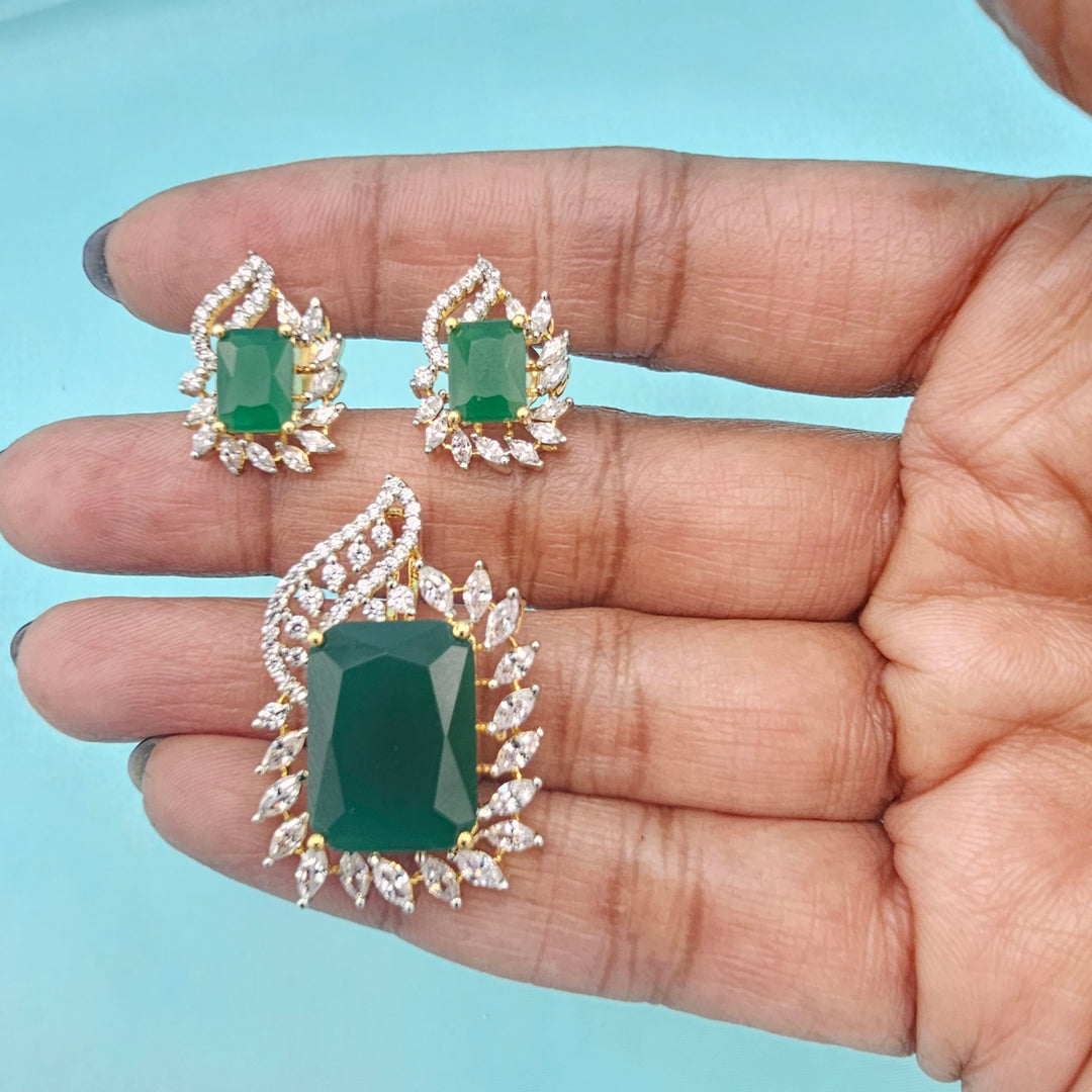 Silver CZ pendants set