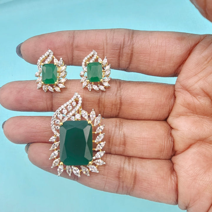 Silver CZ pendants set