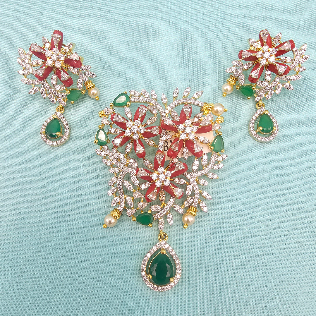 Coral Pendant Set
