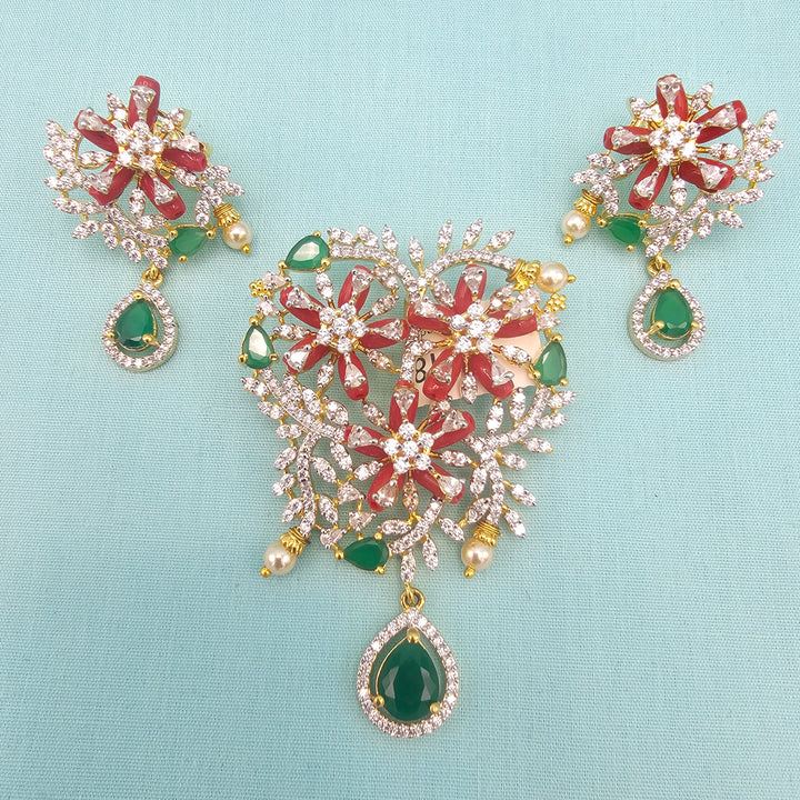 Coral Pendant Set