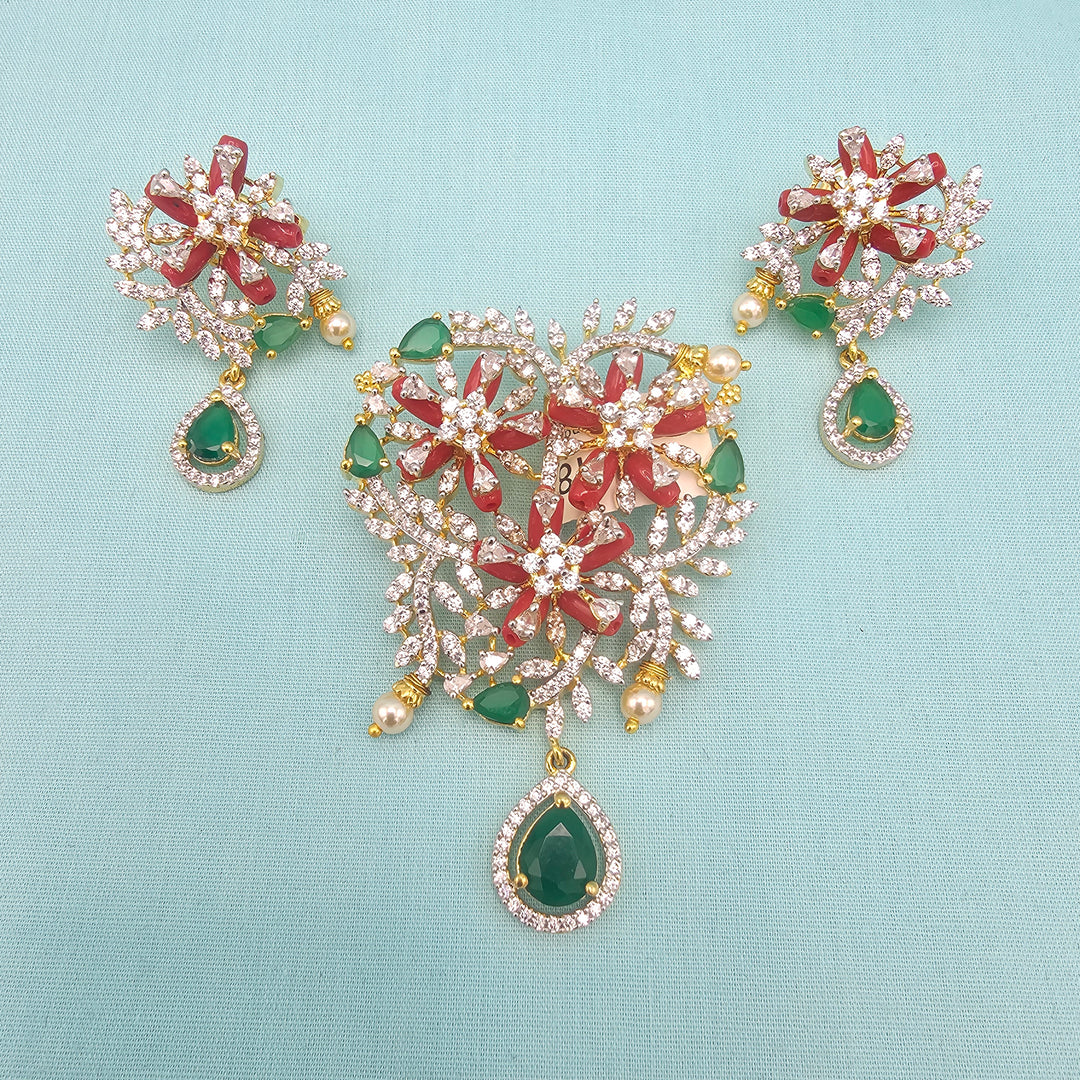 Coral Pendant Set