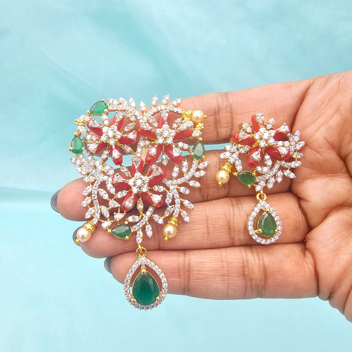 Coral Pendant Set