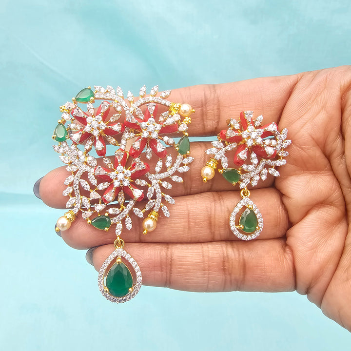 Coral Pendant Set
