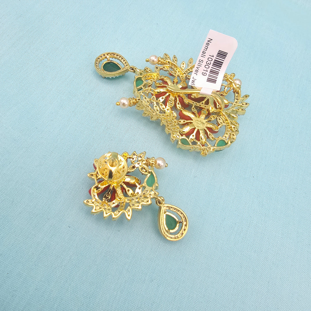 Coral Pendant Set