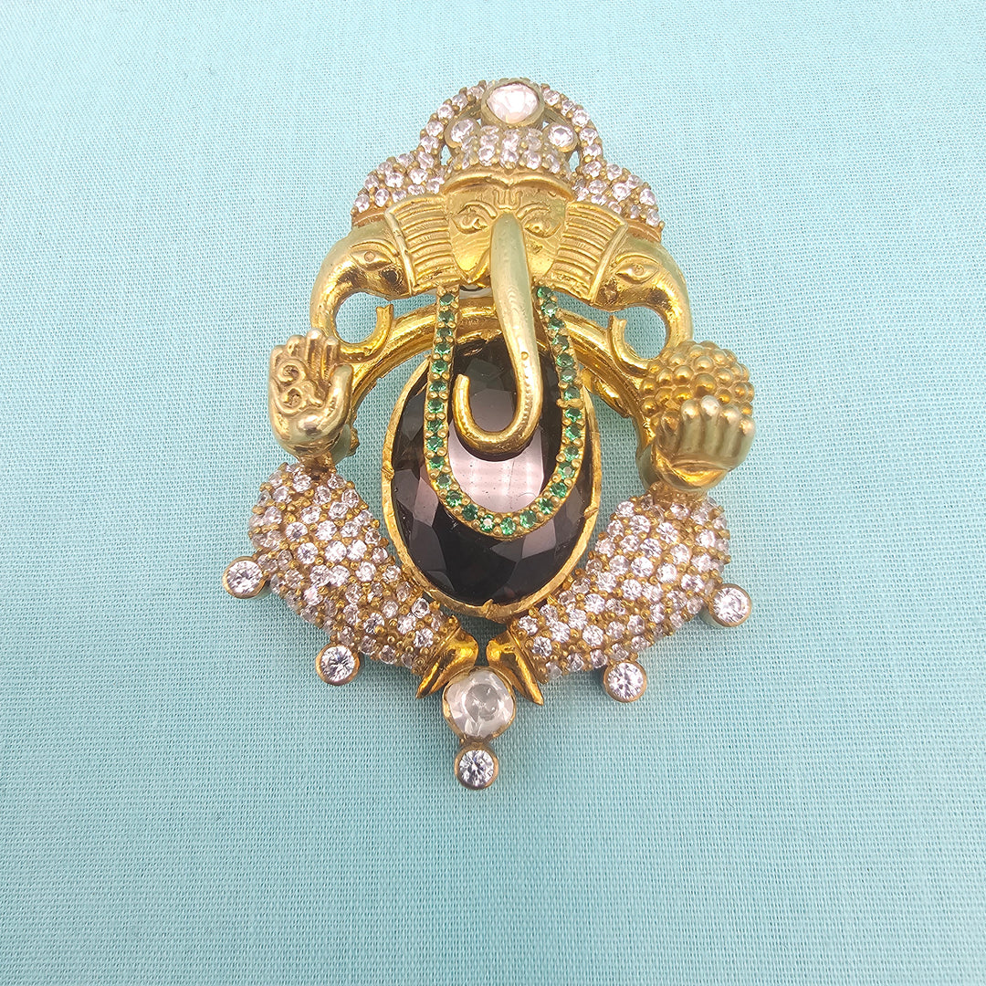 Ganesh Moissanite Pendant