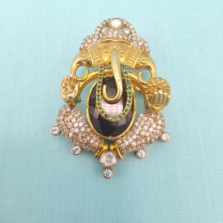 Ganesh Moissanite Pendant