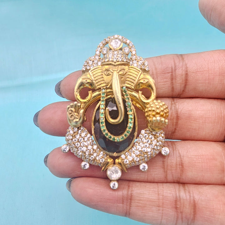 Ganesh Moissanite Pendant