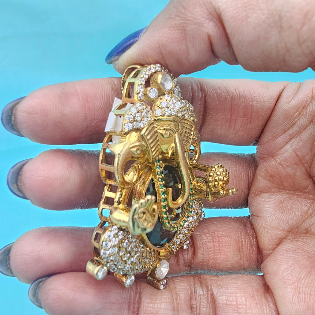 Ganesh Moissanite Pendant