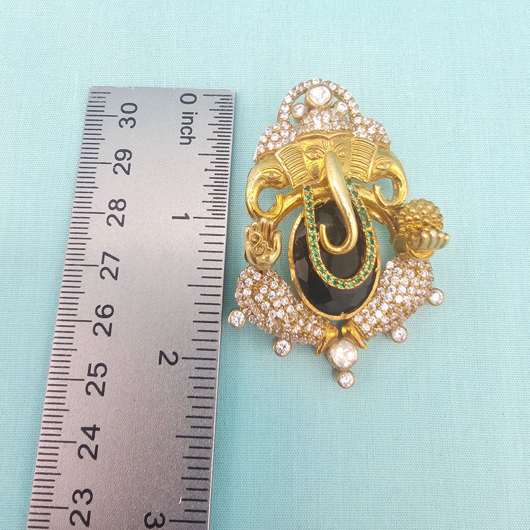 Ganesh Moissanite Pendant