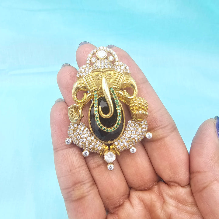Ganesh Moissanite Pendant