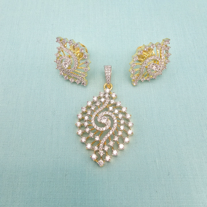 Silver CZ Pendant set