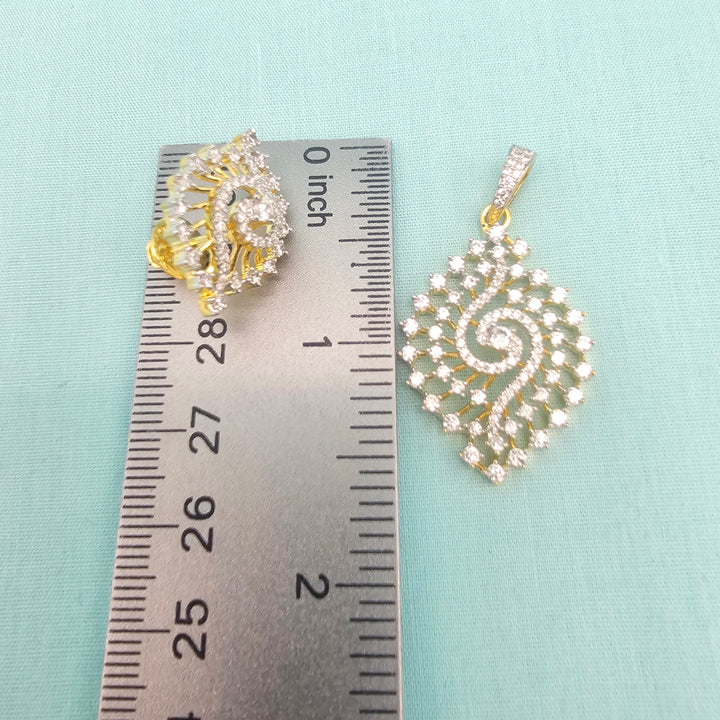 Silver CZ Pendant set