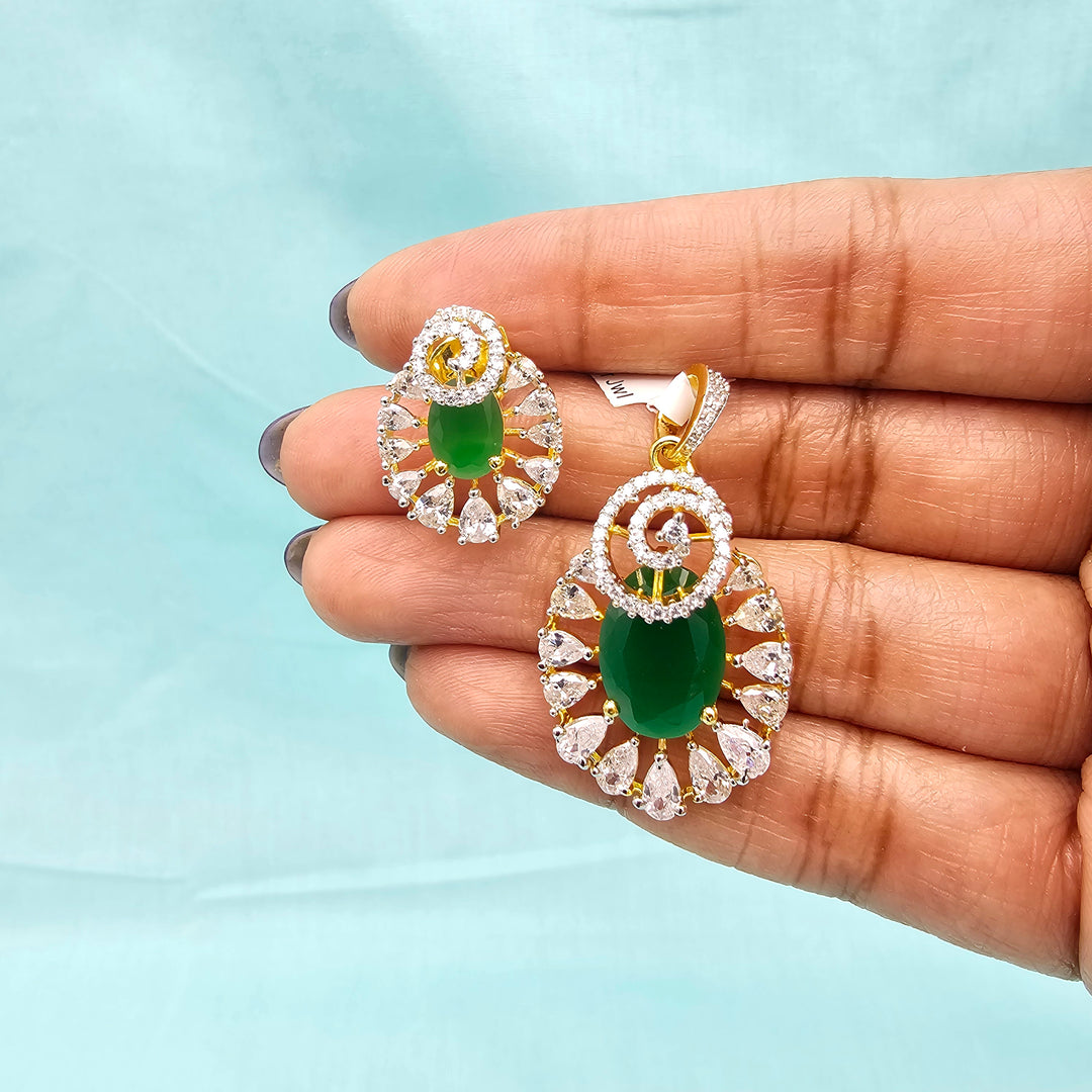 Emerald Silver set