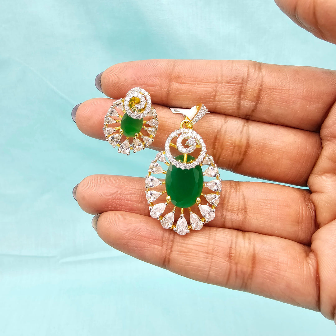 Emerald Silver set